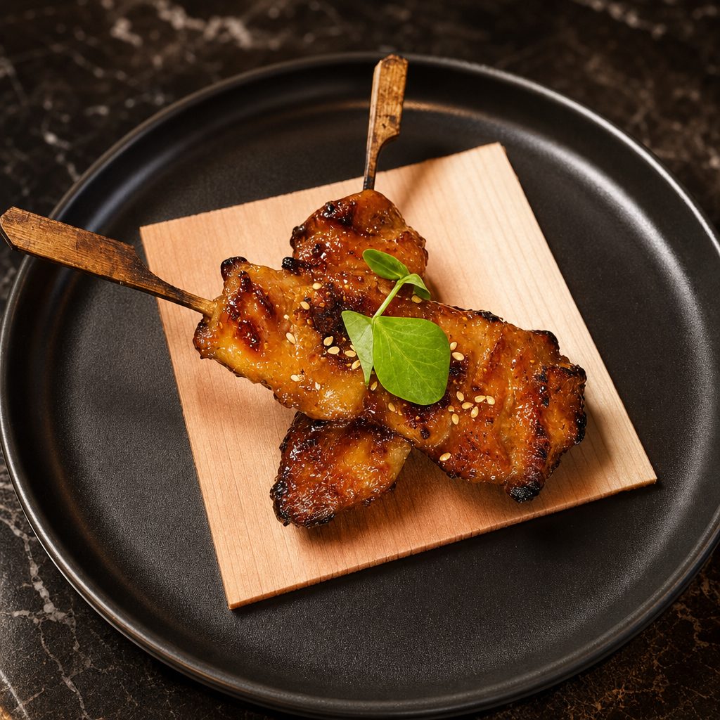 Chicken Momo Skewer.